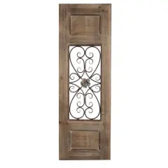 Hastings Home 50" Metal & Wood Door Panel Wall D&eacute;cor