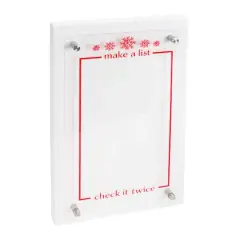 15.5" Make A List, Check It Twice Acrylic Sign