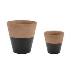 Two-Tone Tapered Planters Set