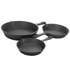 Gibson Home&reg; Addlestone 3-Piece Pre-Seasoned Cast Iron Skillet Set