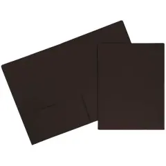 JAM Paper Chocolate Brown 2-Pocket Folders