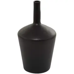 Black Glass Vase 12" x 12" x 22"