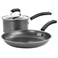 Gibson Everyday&reg; Highberry 3-Piece Gray Nonstick Carbon Steel Cookware Set
