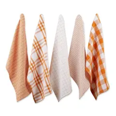 DII&reg; Pumpkin Spice Farmhouse Woven Dishtowel Set