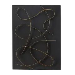 CosmoLiving by Cosmopolitan 32" Metal Contemporary Wall D&eacute;cor Black