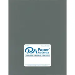 PA Paper&trade; Accents Muslin 8.5" x 11" 73lb. Cardstock, 25 Sheets Dark Gray