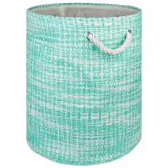 DII&reg; Medium Tweed Round Paper Bin Aqua