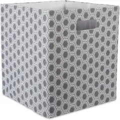 DII&reg; 11" Polyester Honeycomb Storage Cube Gray