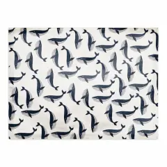 Whale Pattern 18" x 14" Poly Twill Placemat