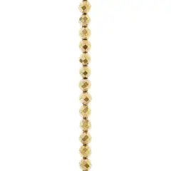 Gold Faceted Luster Hematite Round Beads, 6mm by Bead Landing&trade;