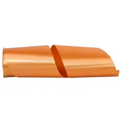 JAM Paper 6" x 50yd. Single Face Satin Allure Ribbon Burnt Sienna