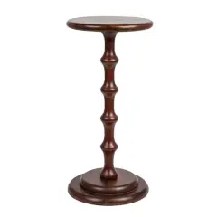 Hello Honey&reg; 25" Pedestal Cocktail Side Table Dark Chestnut