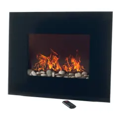 Hastings Home 26" Black Electric Fireplace