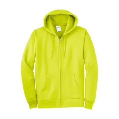 Port & Company&reg; Tall Essential Fleece Full-Zip Hooded Sweatshirt Safety Green