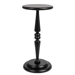Hello Honey&reg; 25" Black Bishop Pedestal Cocktail Side Table