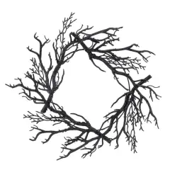 20" Black Glitter Twig Wreath by Ashland&reg;
