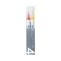 Kuretake Zig&reg; Clean Color Real Brush&trade; 4 Color Marker Set, Pure