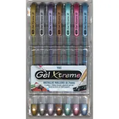 Yasutomo&reg; Gel Xtreme 7 Color Metallic Pen Set
