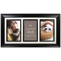 Expressions&trade; 3 Opening 4" x 6" Collage Frame by Studio D&eacute;cor&reg; Black