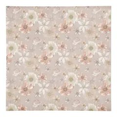 Watercolor Florals Cotton Twill Napkin Blush