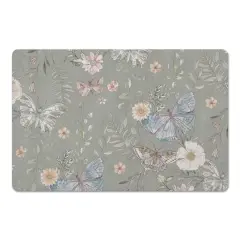 Butterflies Floor Mat Green