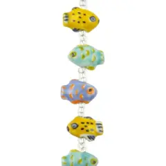 Painted Ceramic Fish Beads, 17mm by Bead Landing&trade;