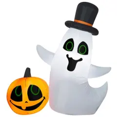4ft. Airblown&reg; Inflatable Halloween Ghost & Pumpkin