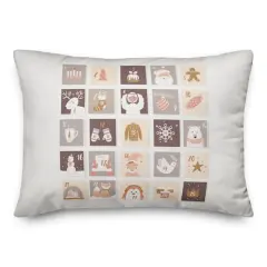 Advent Days Christmas Throw Pillow