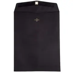 JAM Paper 10" x 13" Smooth Black Open End Catalog Clasp Envelopes, 100ct.