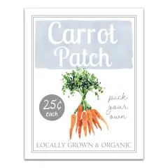 Carrot Patch Sign 1 11" x 14" Canvas Wall Art