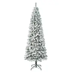 7.5ft. Unlit Acacia Medium Flocked Artificial Christmas Tree