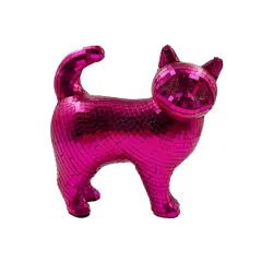 8" Disco Cat Tabletop D&eacute;cor by Ashland&reg; Pink
