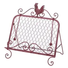 13.5" Red Rooster Cookbook Stand