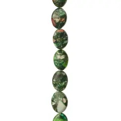Green Imperial Jasper Oval Beads, 14mm by Bead Landing&trade;