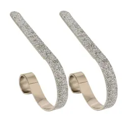 Original MantleClip&reg; Silver Glitter Stocking Holders, 2ct.