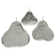 Silver Stainless Steel Contemporary Decorative Tray Set