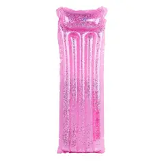67" Pink Inflatable Glitter Swimming Pool Lounge