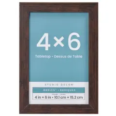 Basics&trade; Woodgrain Tabletop Linear Frame by Studio D&eacute;cor&reg; Dark Brown