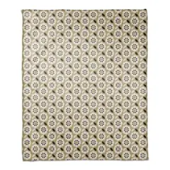 Mod Gold Flower 50" x 60" Coral Fleece Blanket