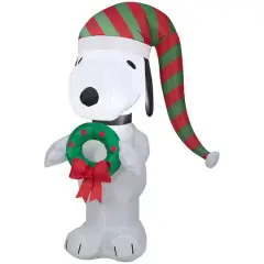 3.5ft. Airblown&reg; Inflatable Snoopy with Wreath