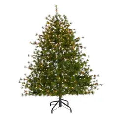 5ft. Pre-Lit Colorado Mountain Pine Artificial Christmas Tree, Clear LED Lights