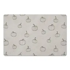 Gray Mini Pumpkin Pattern Floor Mat