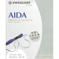 Zweigart&reg; Belfast Fein-Aida 18 Count Pre-Cut Fabric Dark Ecru