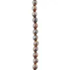 Yellow Silverite Tiger Eye Faceted Round Beads by Bead Landing&trade;, 8mm