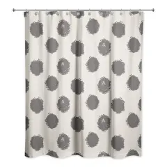 Polka Dots Shower Curtain Black/White