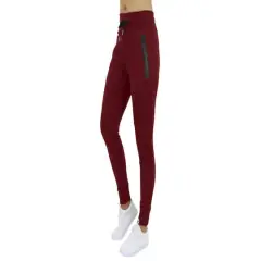 Galaxy by Harvic Women's Heavyweight Oversized Loose Fit Fleece Jogger Sweatpants Burgundy