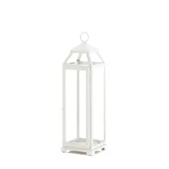 19" Country White Open Top Lantern