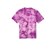 Port & Company&reg; Crystal Tie-Dye Youth T-Shirt Purple