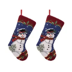 Glitzhome&reg; 19" Snowman Christmas Stockings, 2ct.