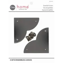 Dritz&reg; Home Pack of 3 Large Textured Quatrefoil Corners, 3ct. Nickel